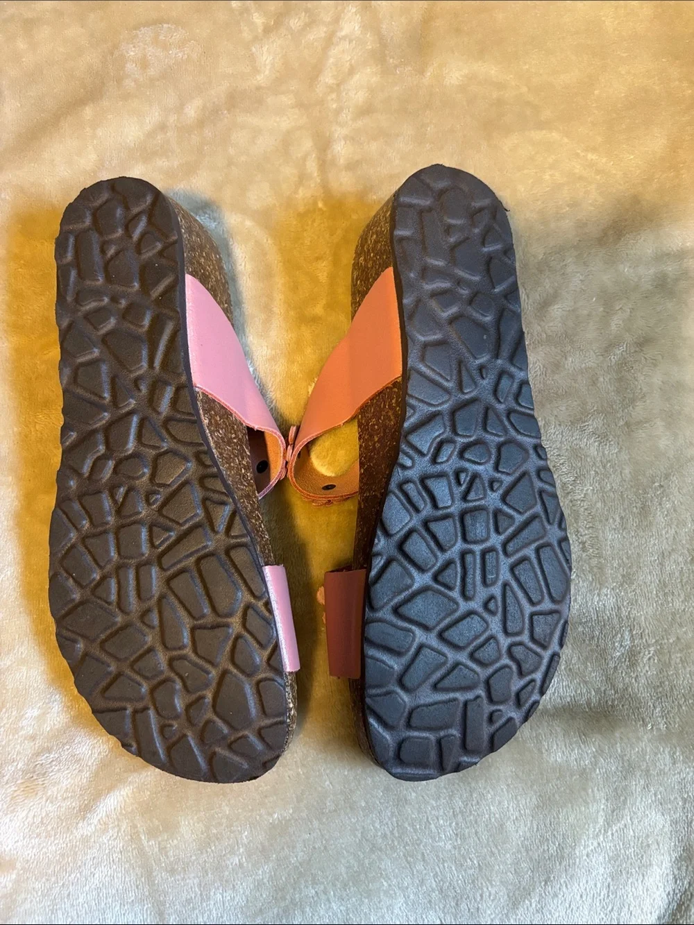 Women's Floral Strap Pink Slide Sandals